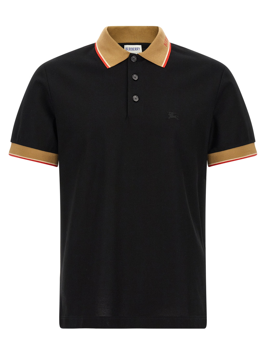 Black Cotton Polo Shirt