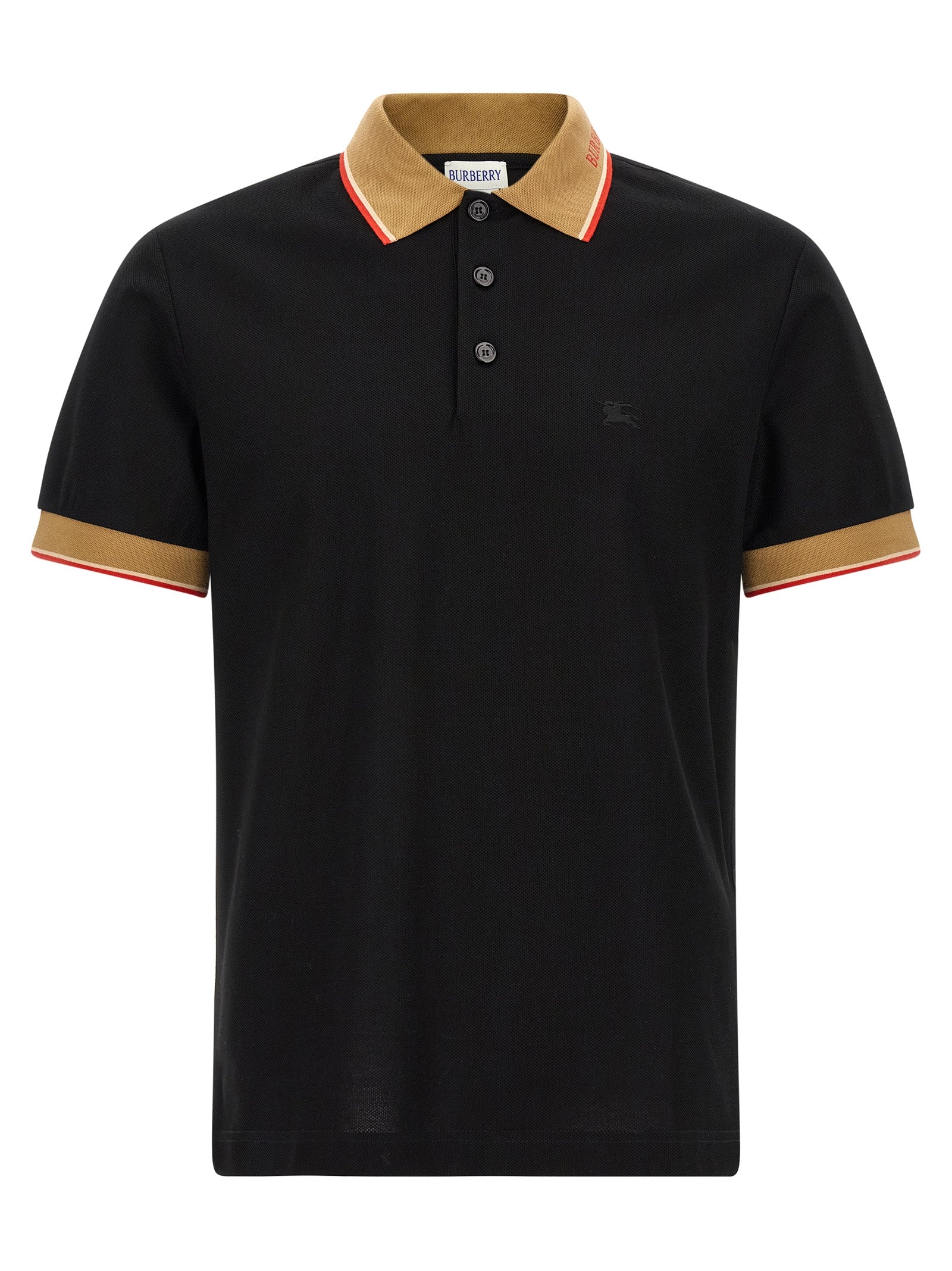 Black Cotton Polo Shirt