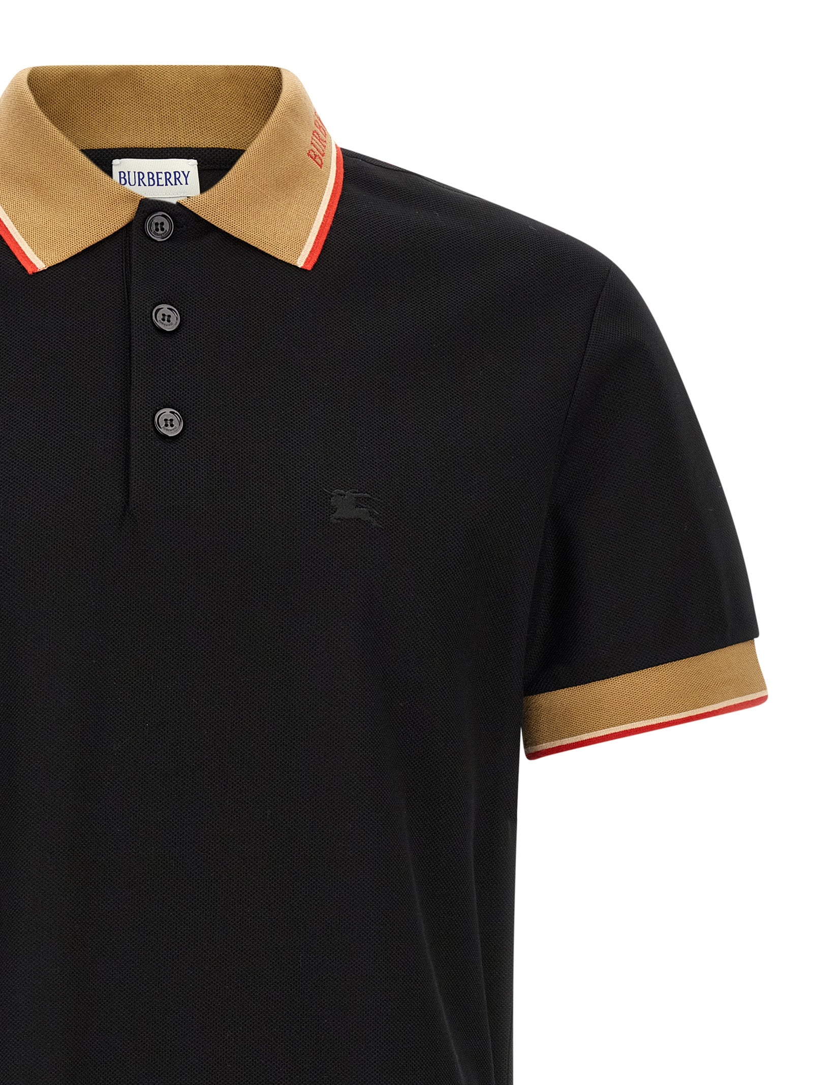 Black Cotton Polo Shirt