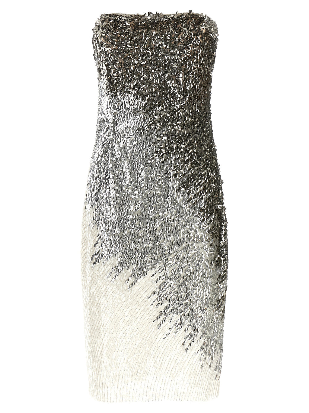 Silver Polyamide Midi Dress