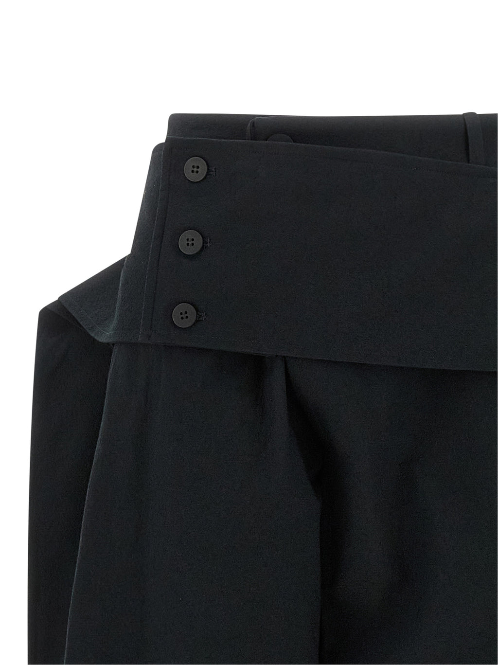 Black Polyester Casual Pants