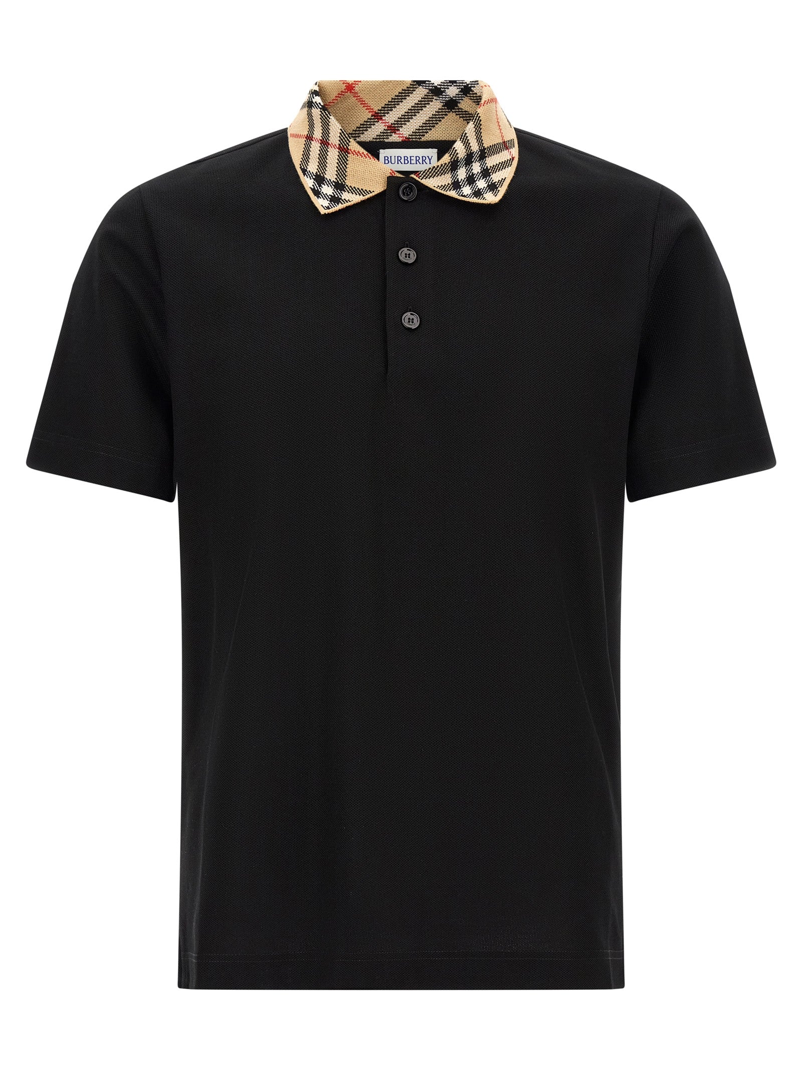 Black Cotton Polo Shirt