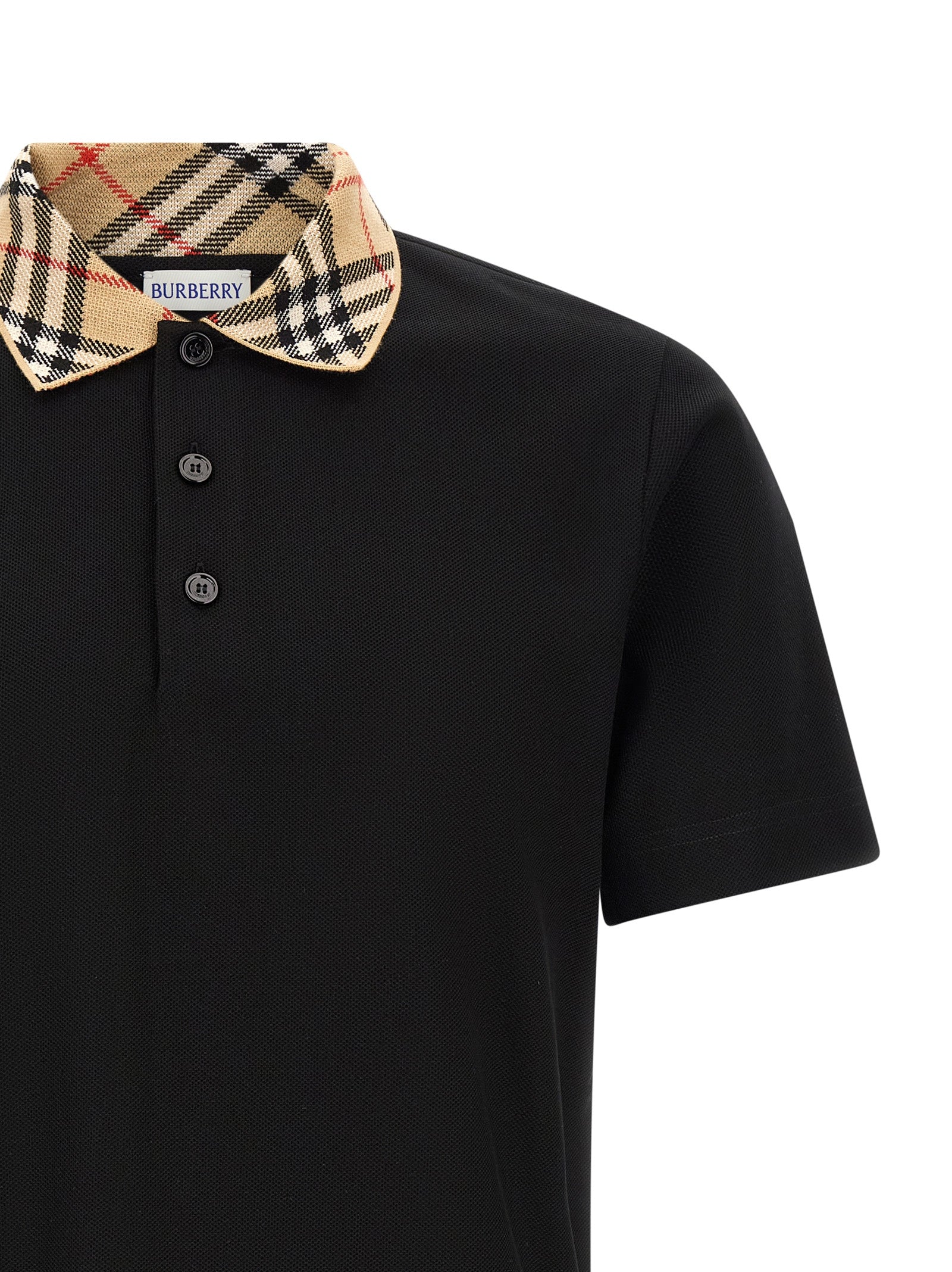 Black Cotton Polo Shirt