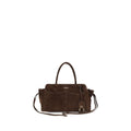 Brown Suede Leather Shoulder Bag