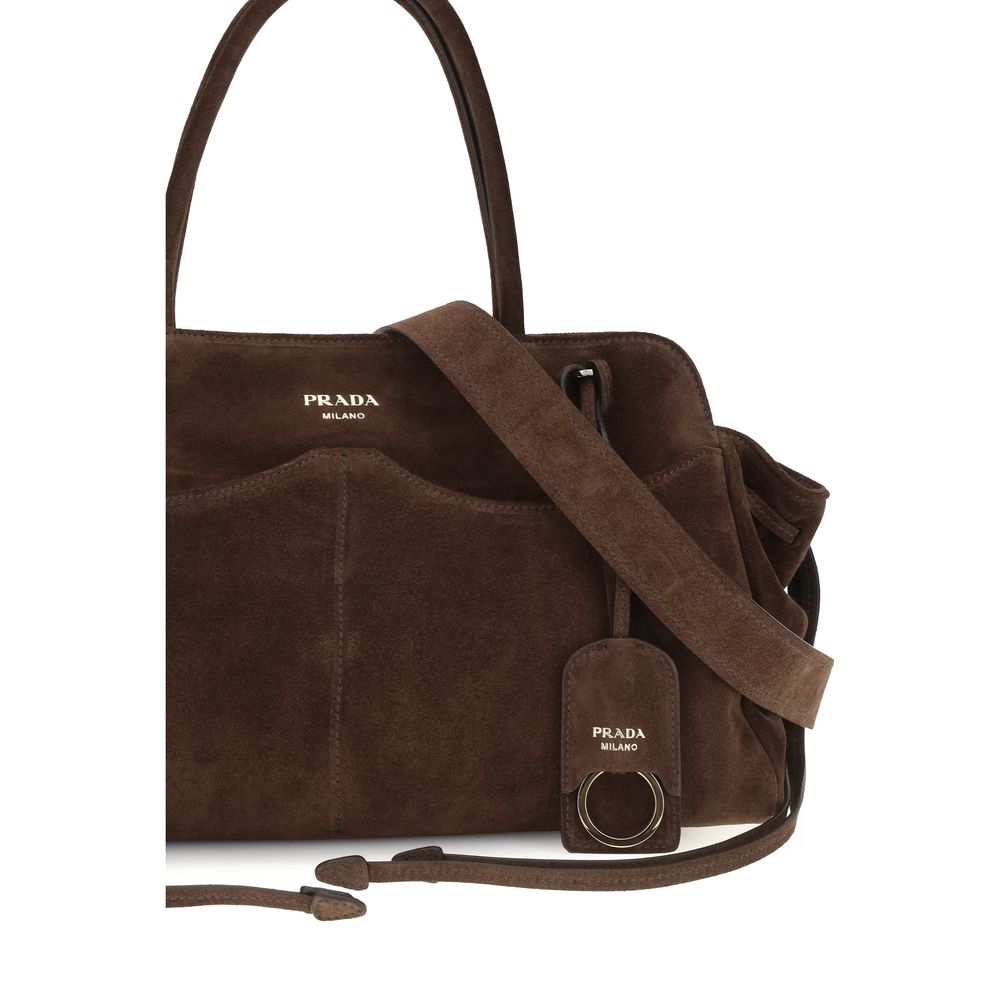 Brown Suede Leather Shoulder Bag