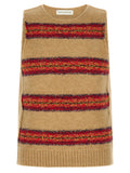 Beige Wool Sleeveles Sweater