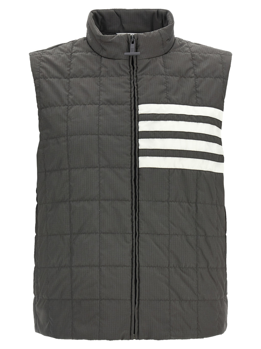 Gray Polyamide Sleeveless Jacket