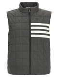 Gray Polyamide Sleeveless Jacket