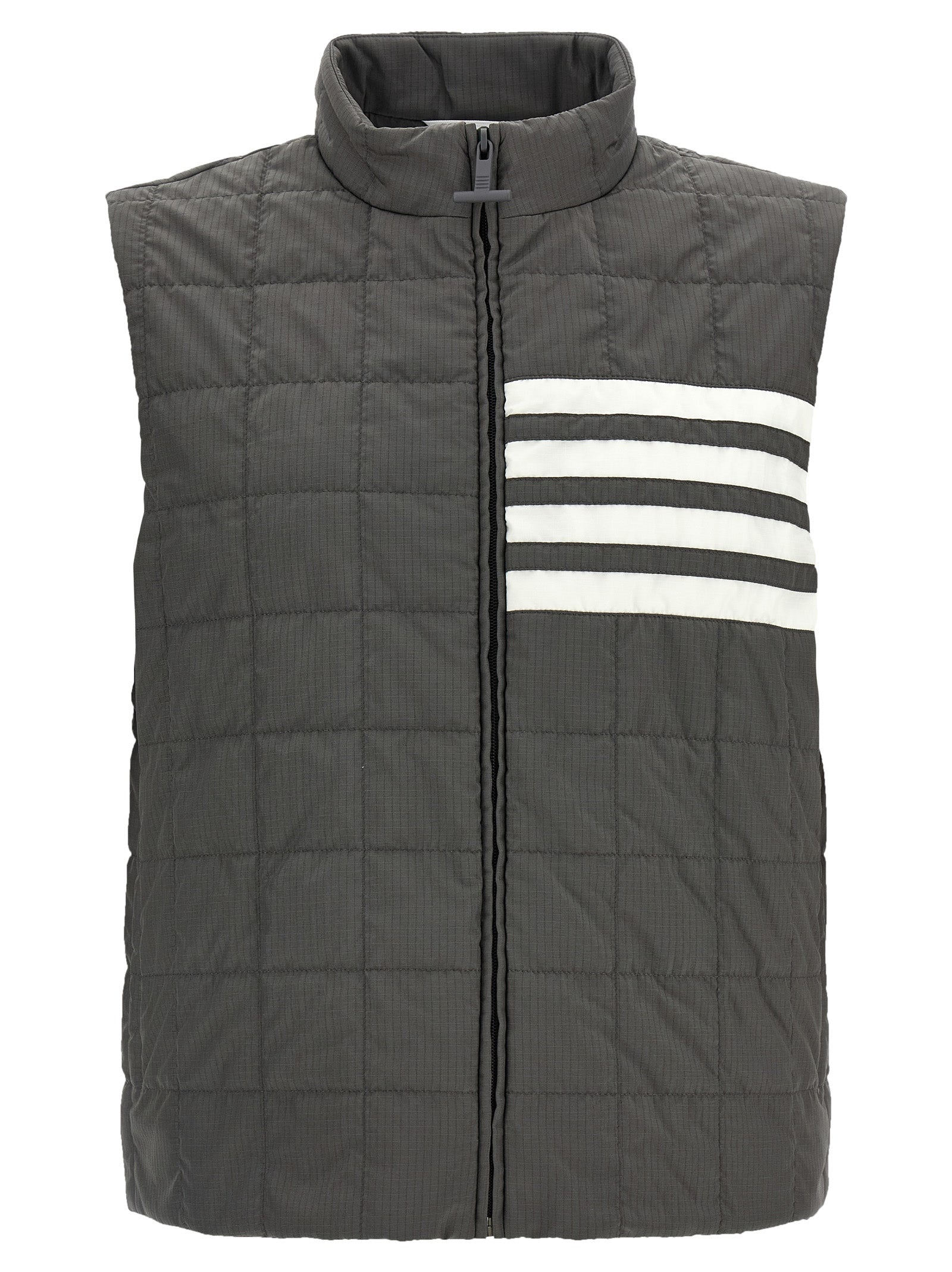Gray Polyamide Sleeveless Jacket