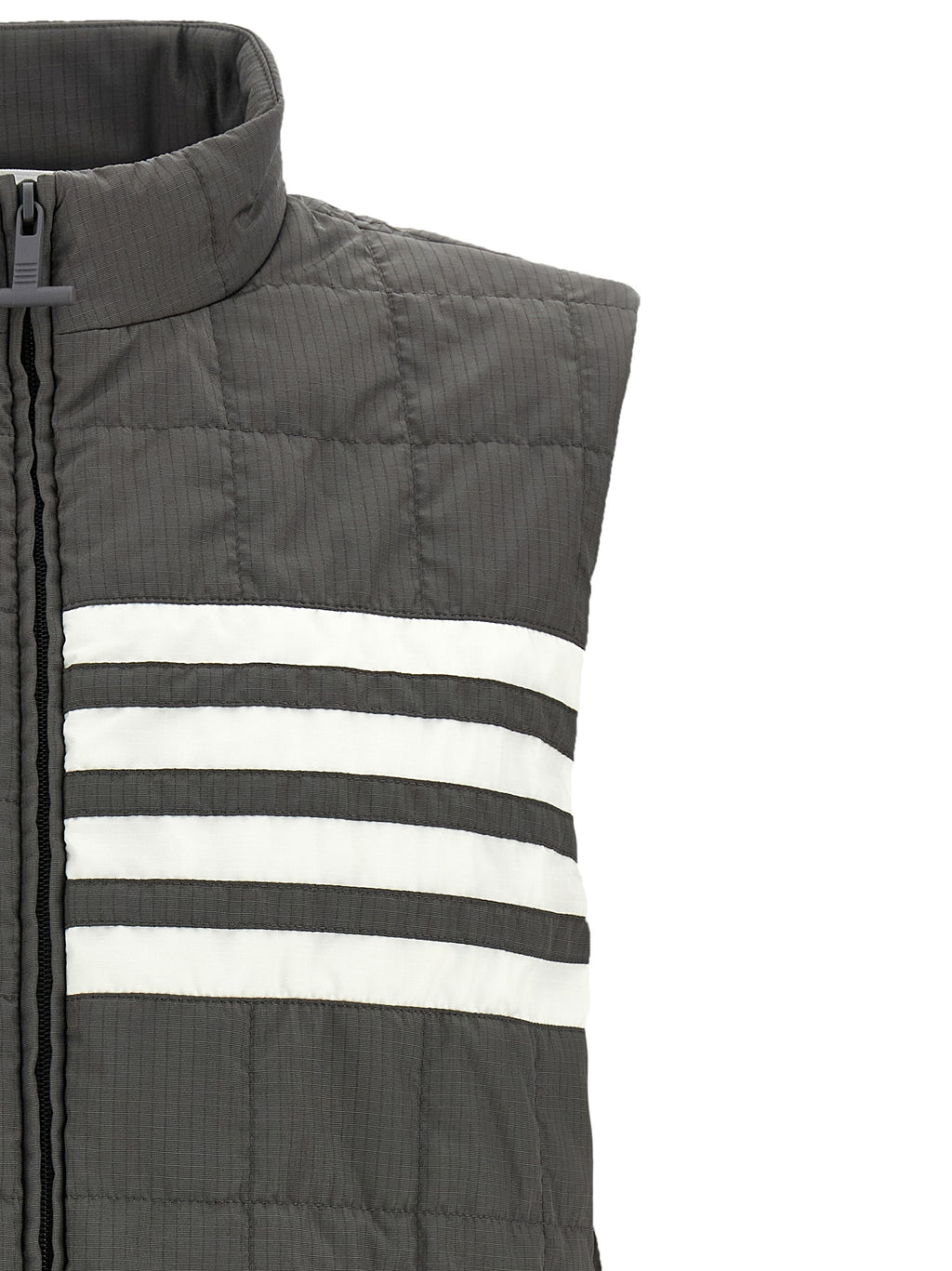 Gray Polyamide Sleeveless Jacket