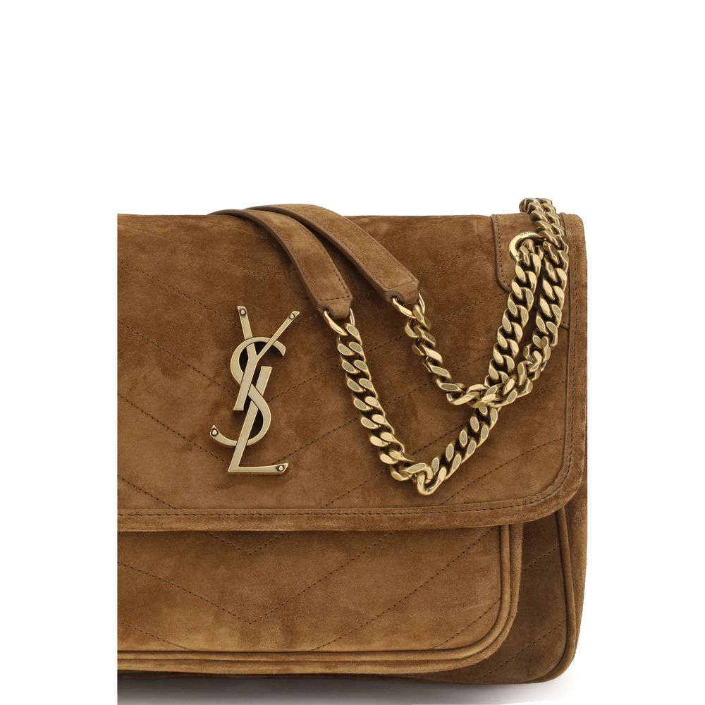 Brown Suede Leather Shoulder Bag