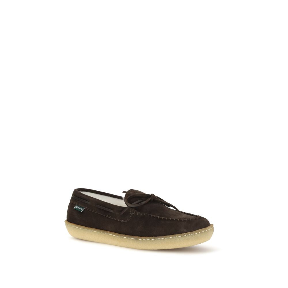 Brown Calf Leather Bos Taurus Slip-On Loafers