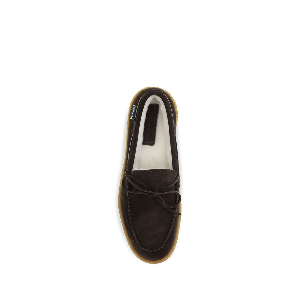 Brown Calf Leather Bos Taurus Slip-On Loafers