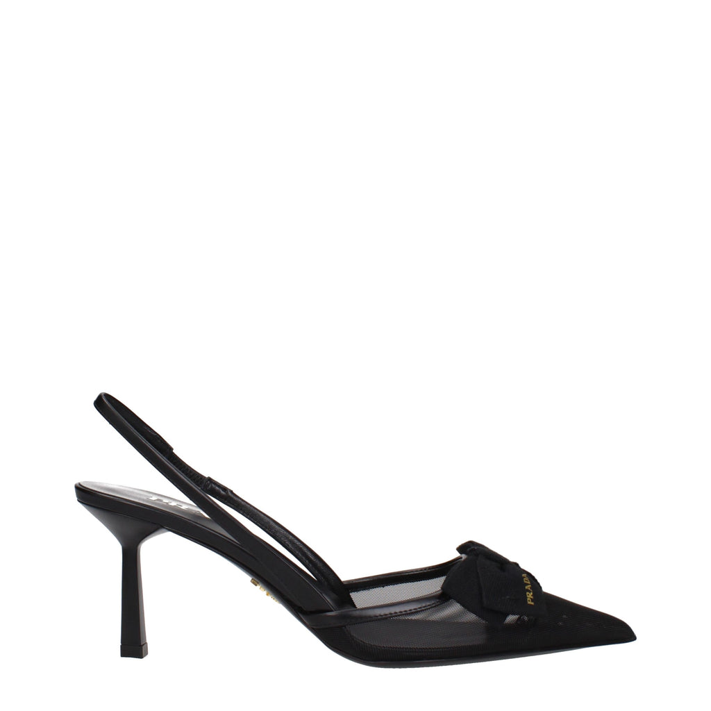 Black Fibres High Heel Pumps