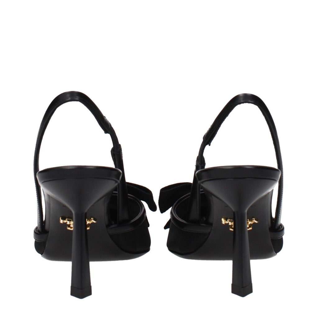 Black Fibres High Heel Pumps