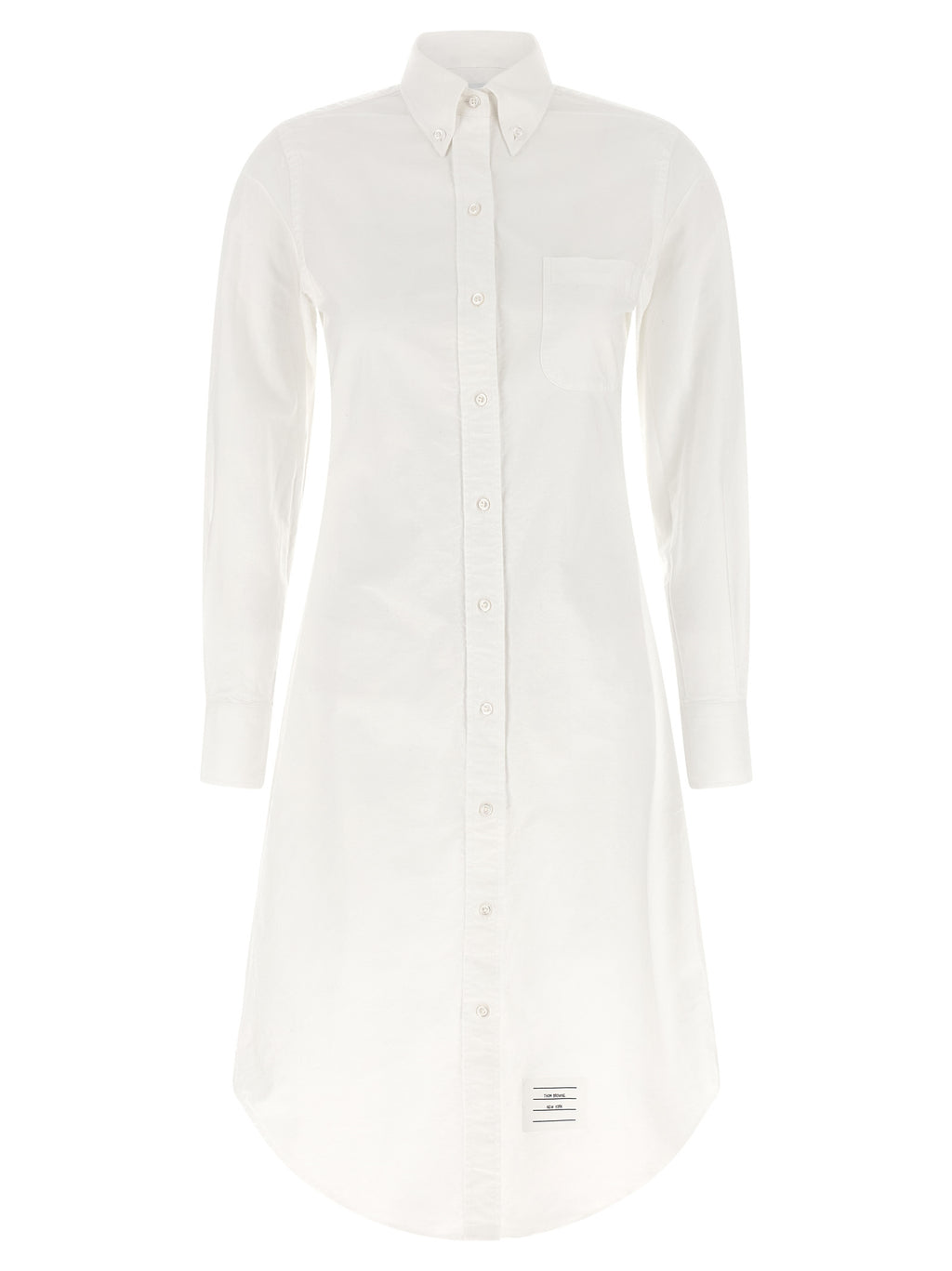 White Cotton Midi Skirt