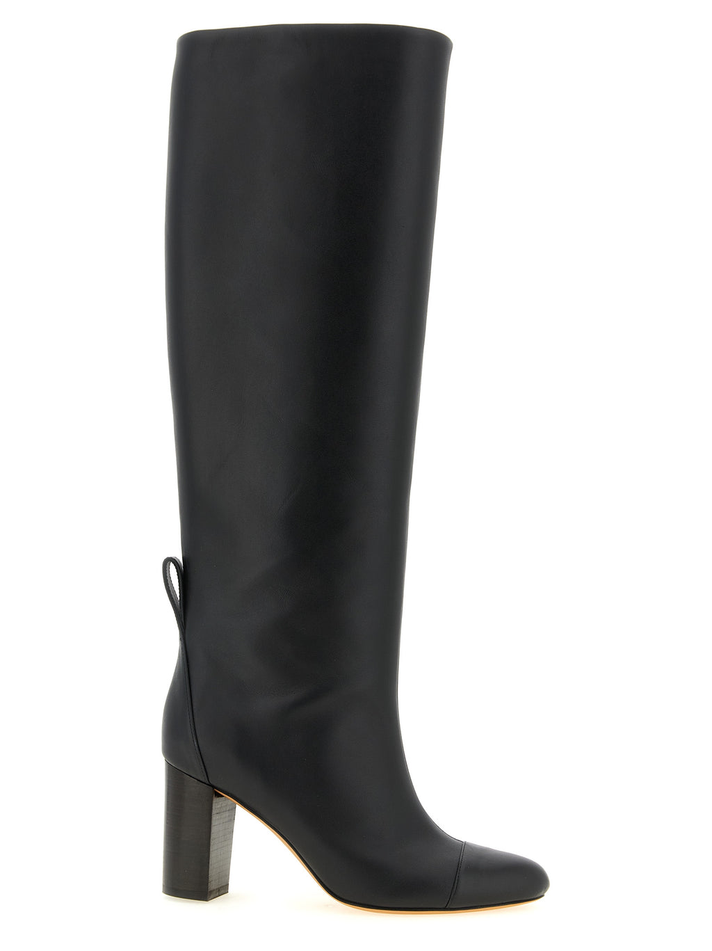 Black Calfskin Over The Knee
