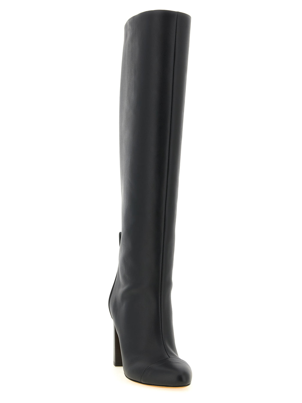 Black Calfskin Over The Knee