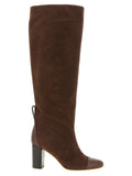 Brown Calfskin Over The Knee