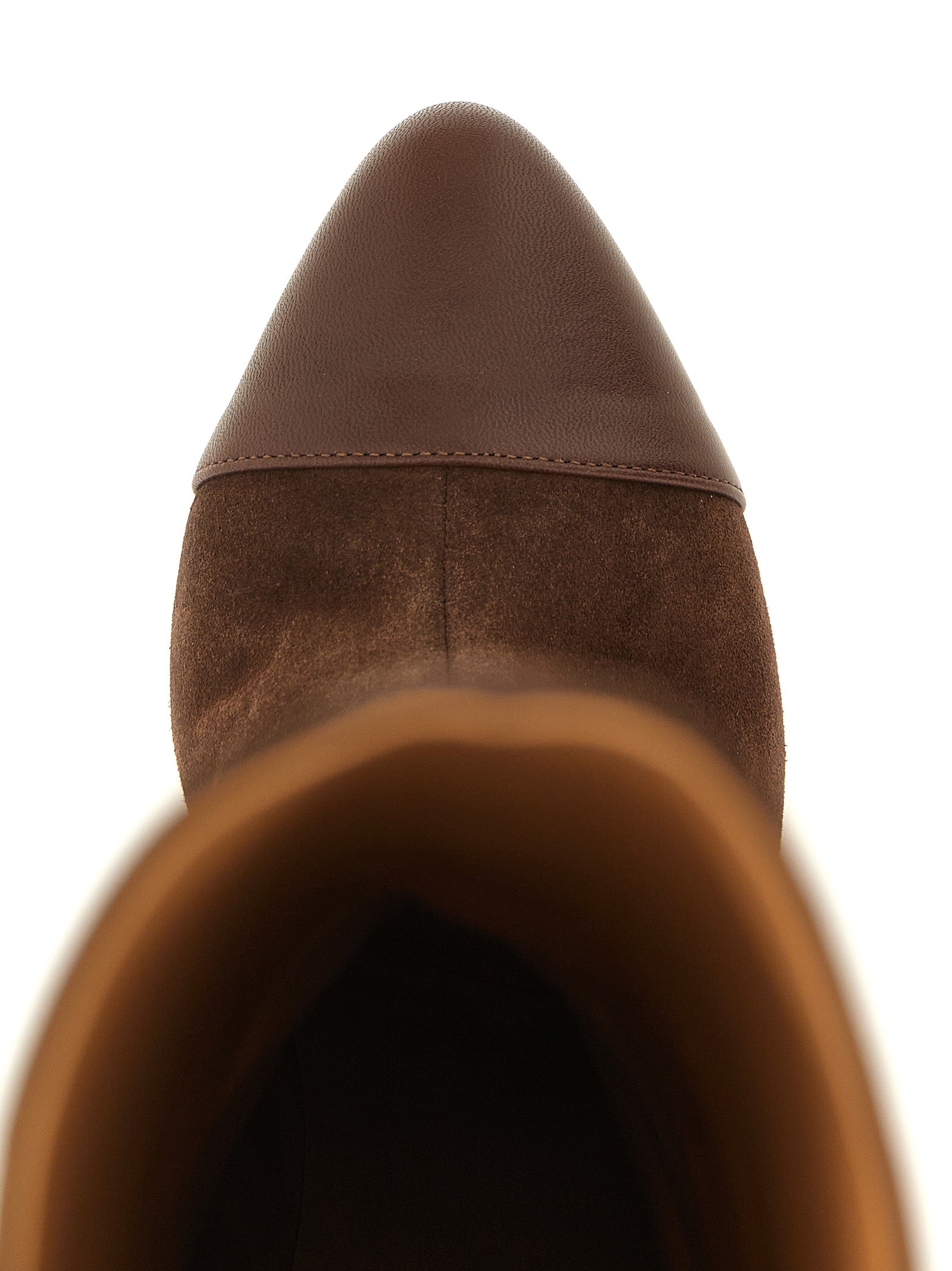 Brown Calfskin Over The Knee