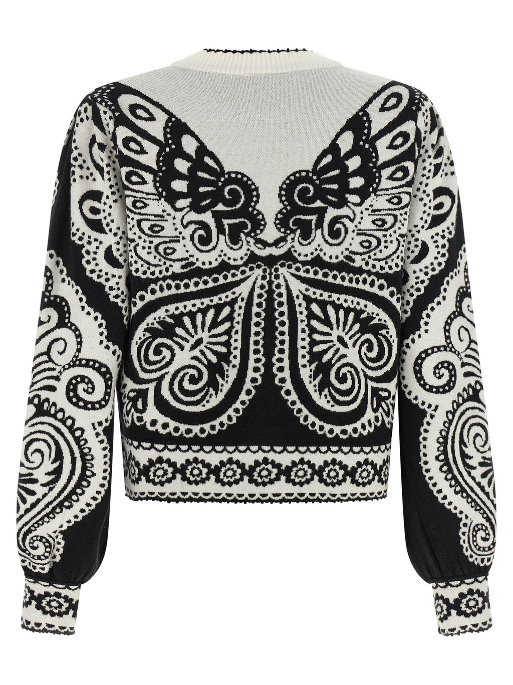 Bicolor Polyester Cardigan