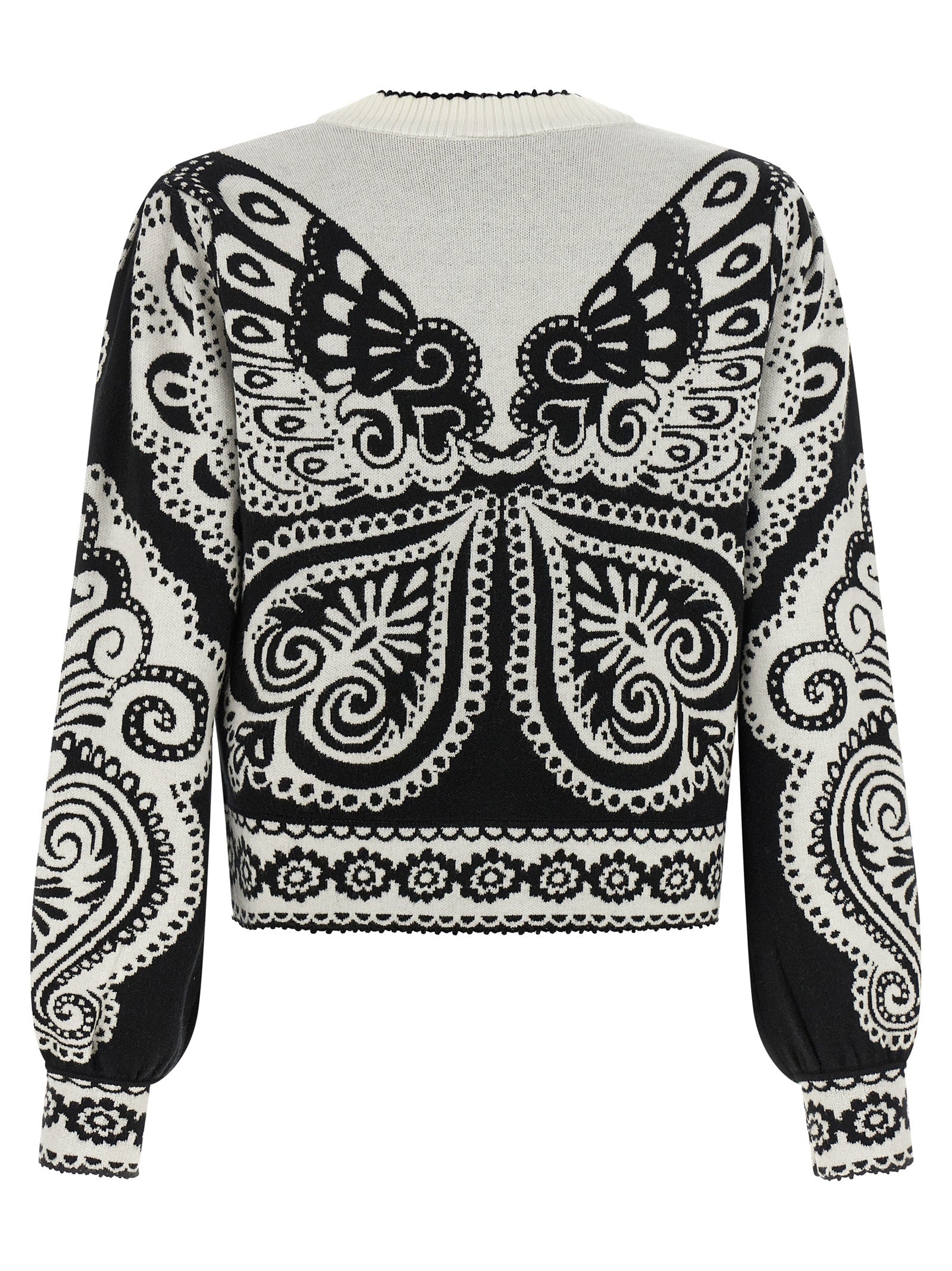 Bicolor Polyester Cardigan