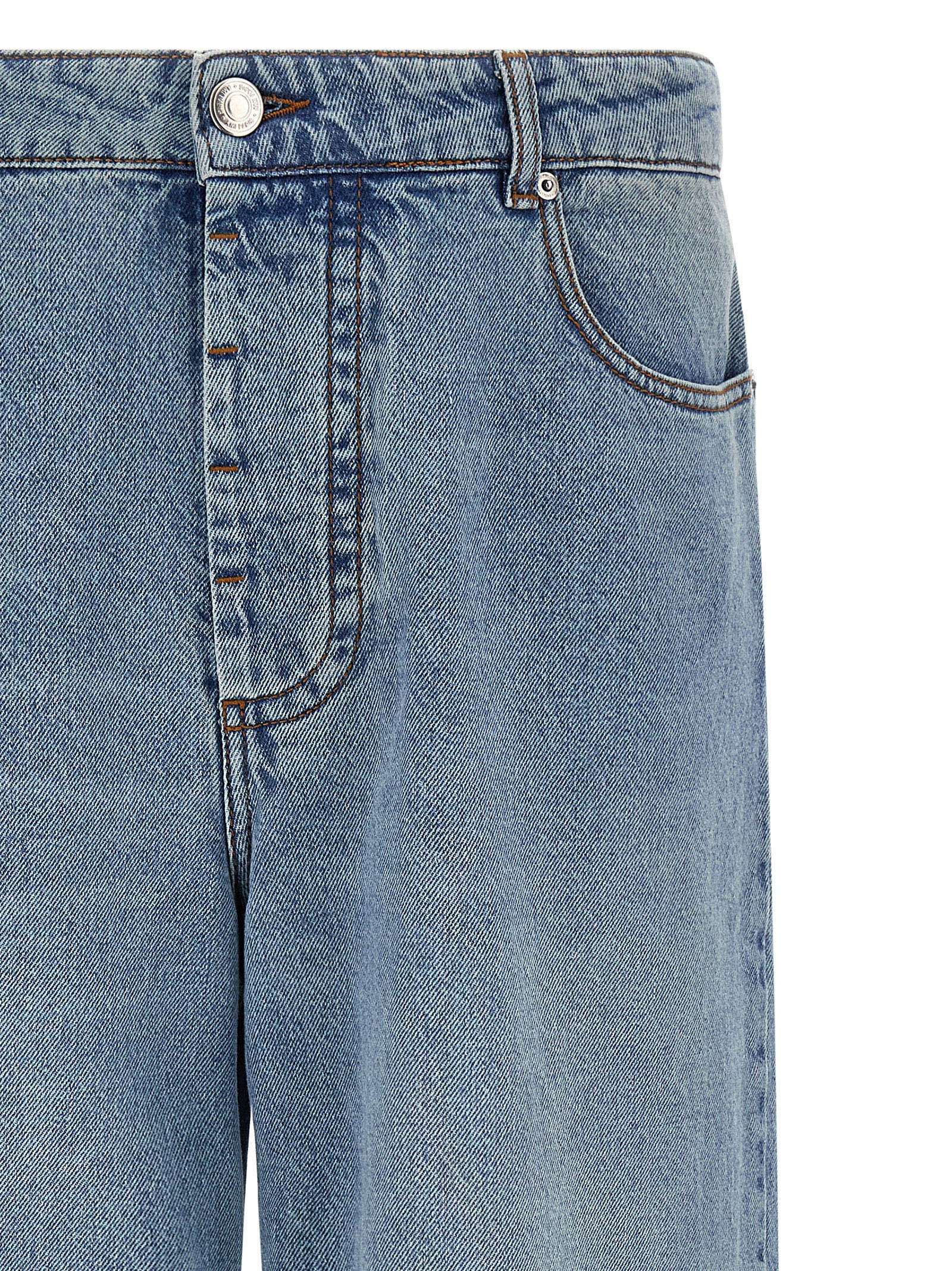 Blue Cotton Relaxed Fit Jeans