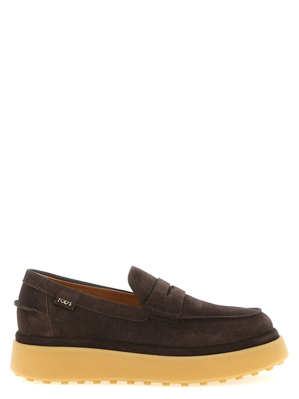Brown Calfskin Slip-On Loafers