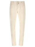 White Cotton Tapered Jeans