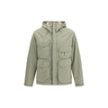 Gray Polyamide Full-Length Jacket