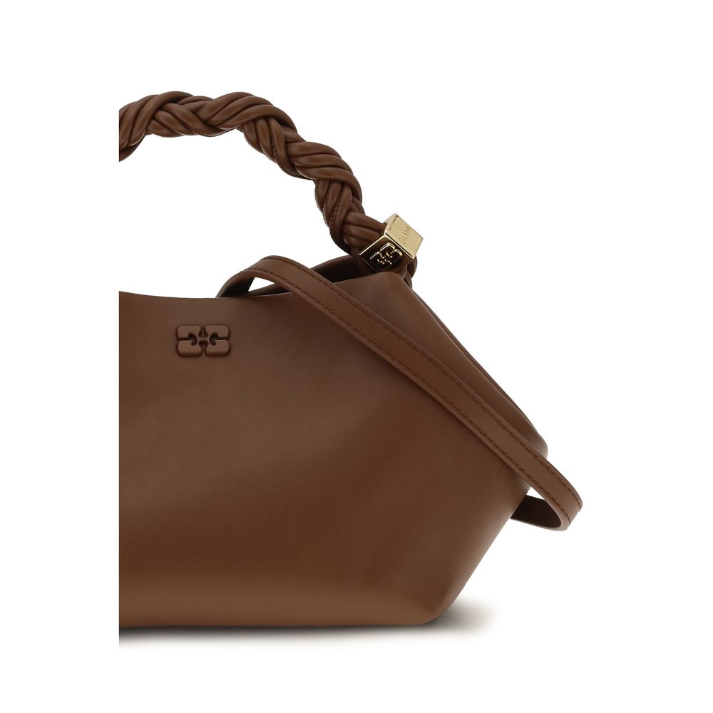 Brown Recycled Leather Shoulder Bag