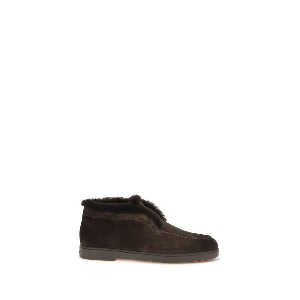 Brown Calf Leather Bos Taurus Ankle Boots