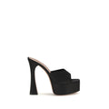 Black Calf Leather Bos Taurus Platform Sandals