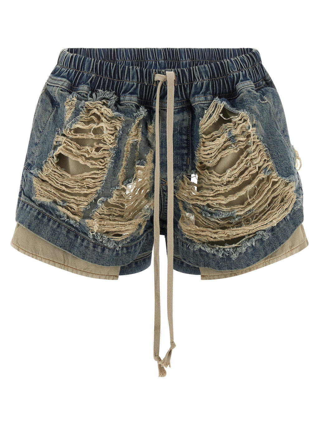 Blue Cotton Bermuda Shorts
