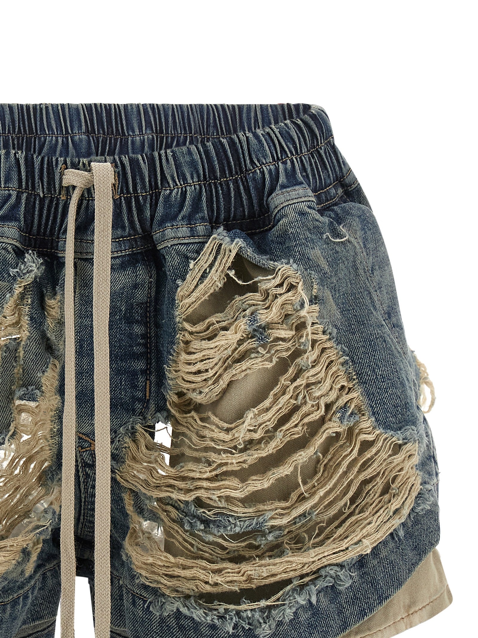Blue Cotton Bermuda Shorts