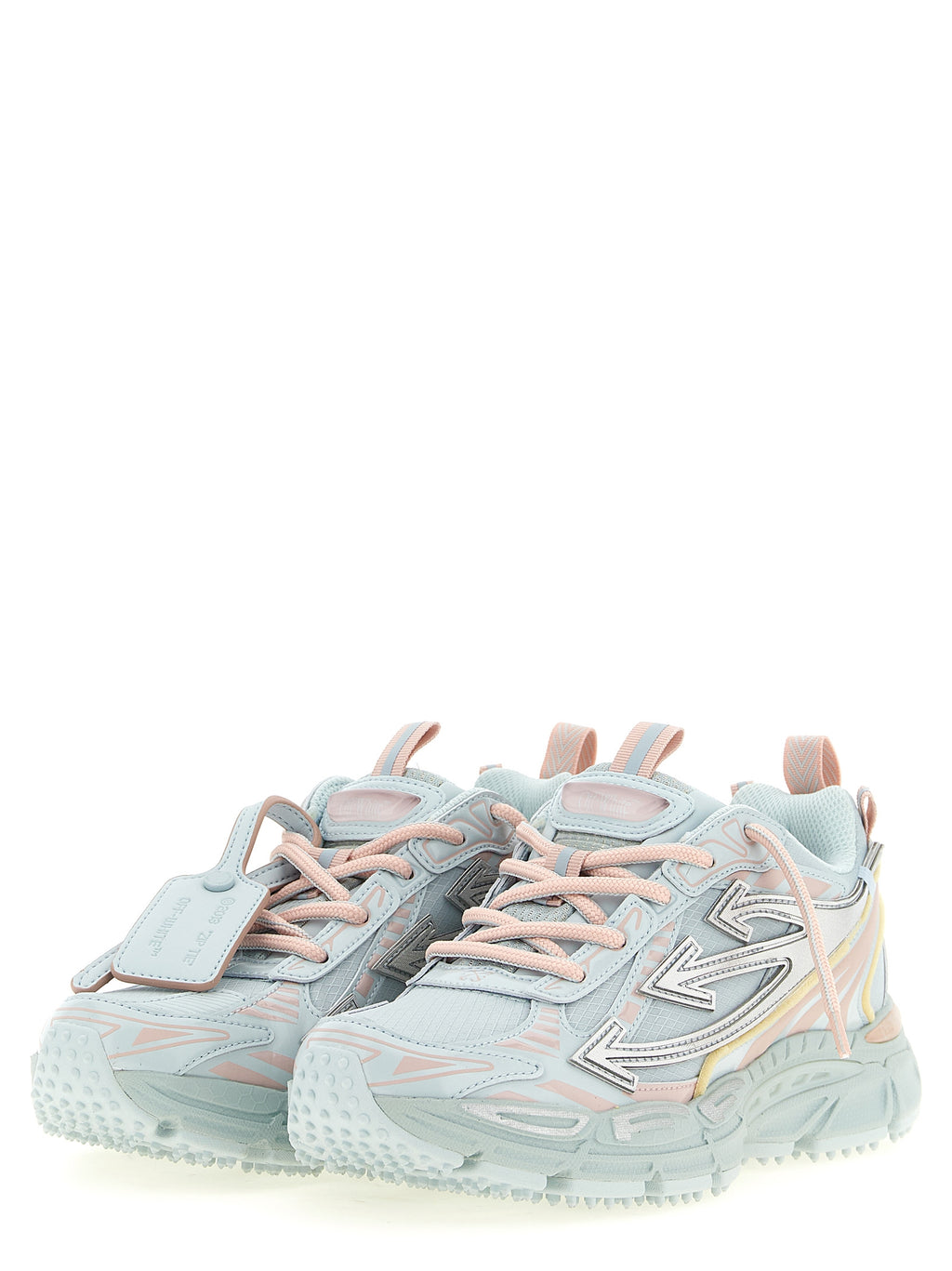 Blue Polyethylene Athletic Sneakers