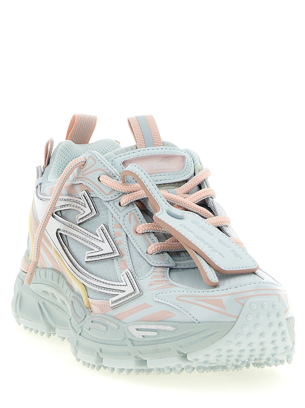 Blue Polyethylene Athletic Sneakers