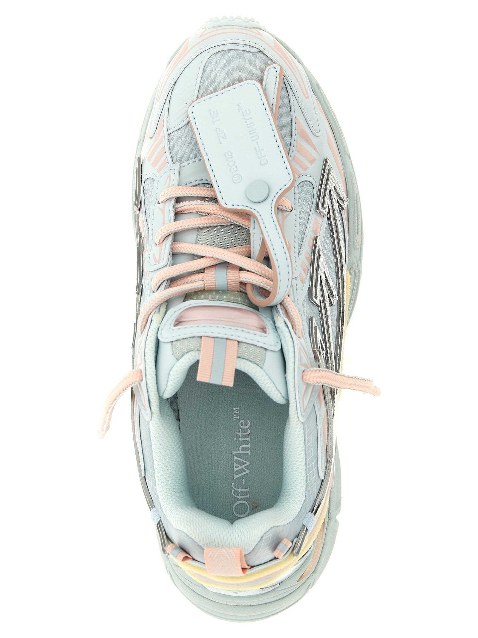 Blue Polyethylene Athletic Sneakers