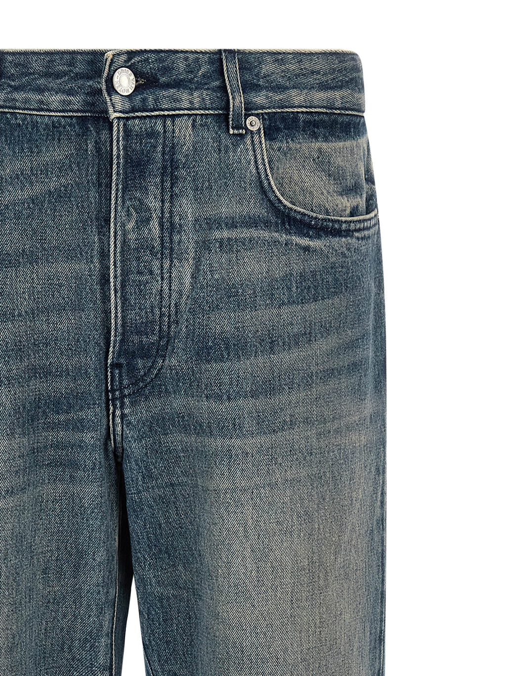 Blue Cotton Relaxed Fit Jeans
