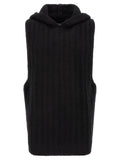 Black Cashmere Sleeveles Sweater