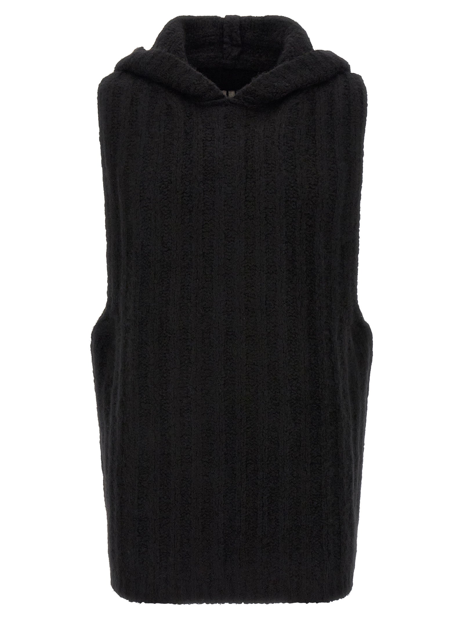 Black Cashmere Sleeveles Sweater