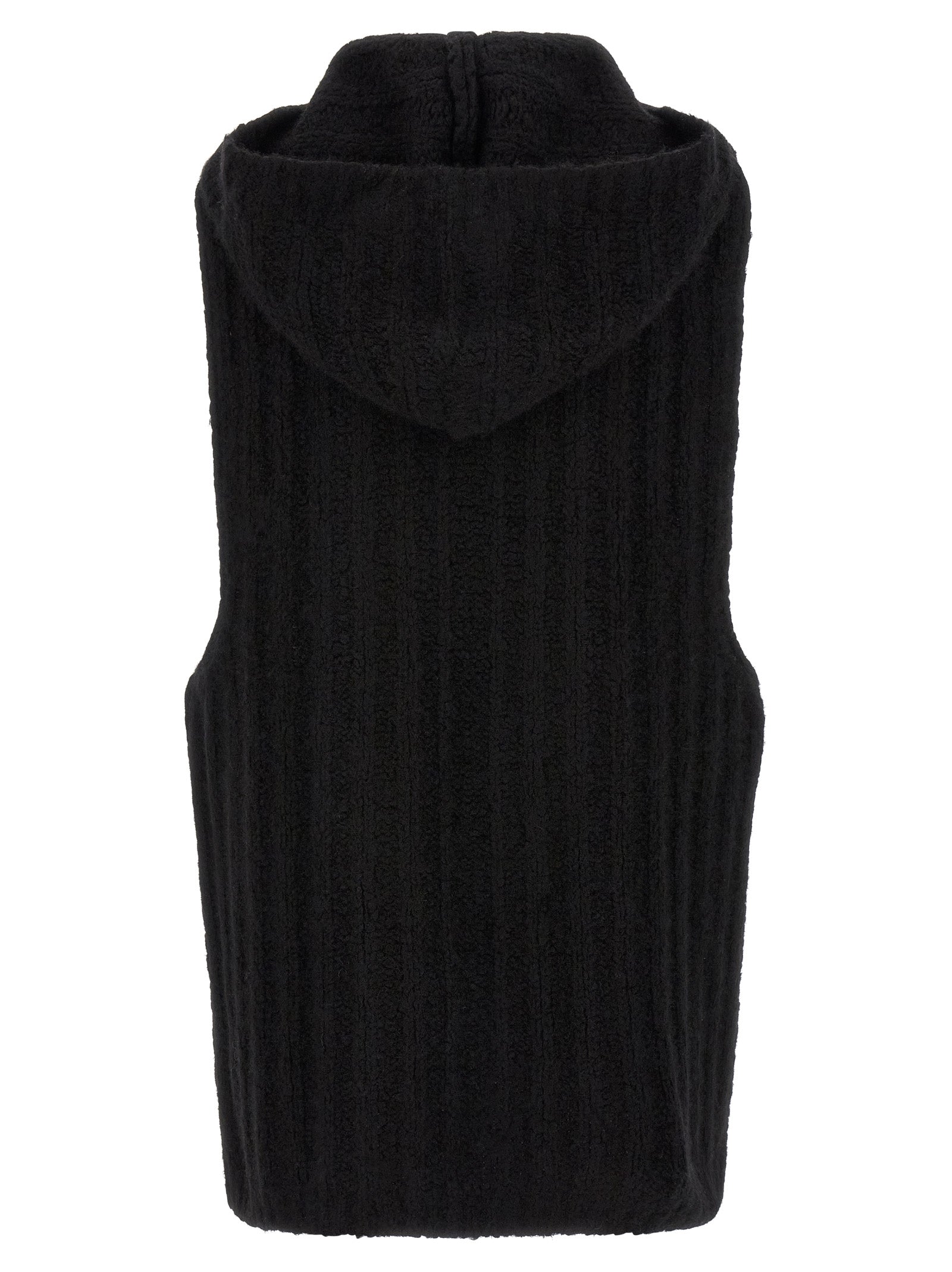 Black Cashmere Sleeveles Sweater