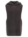Gray Cashmere Sleeveles Sweater