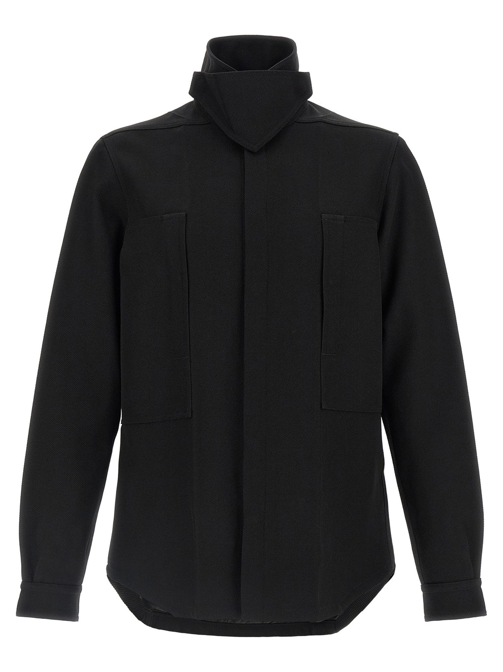 Black Cotton Full-Length Jacket