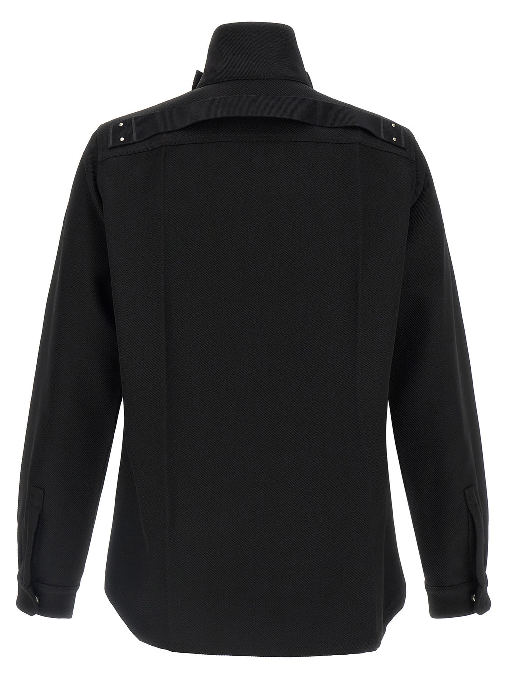 Black Cotton Full-Length Jacket