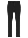 Black Cotton Casual Pants