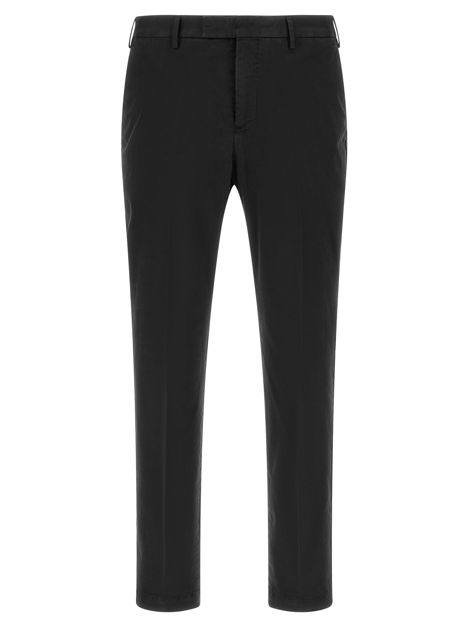 Black Cotton Casual Pants