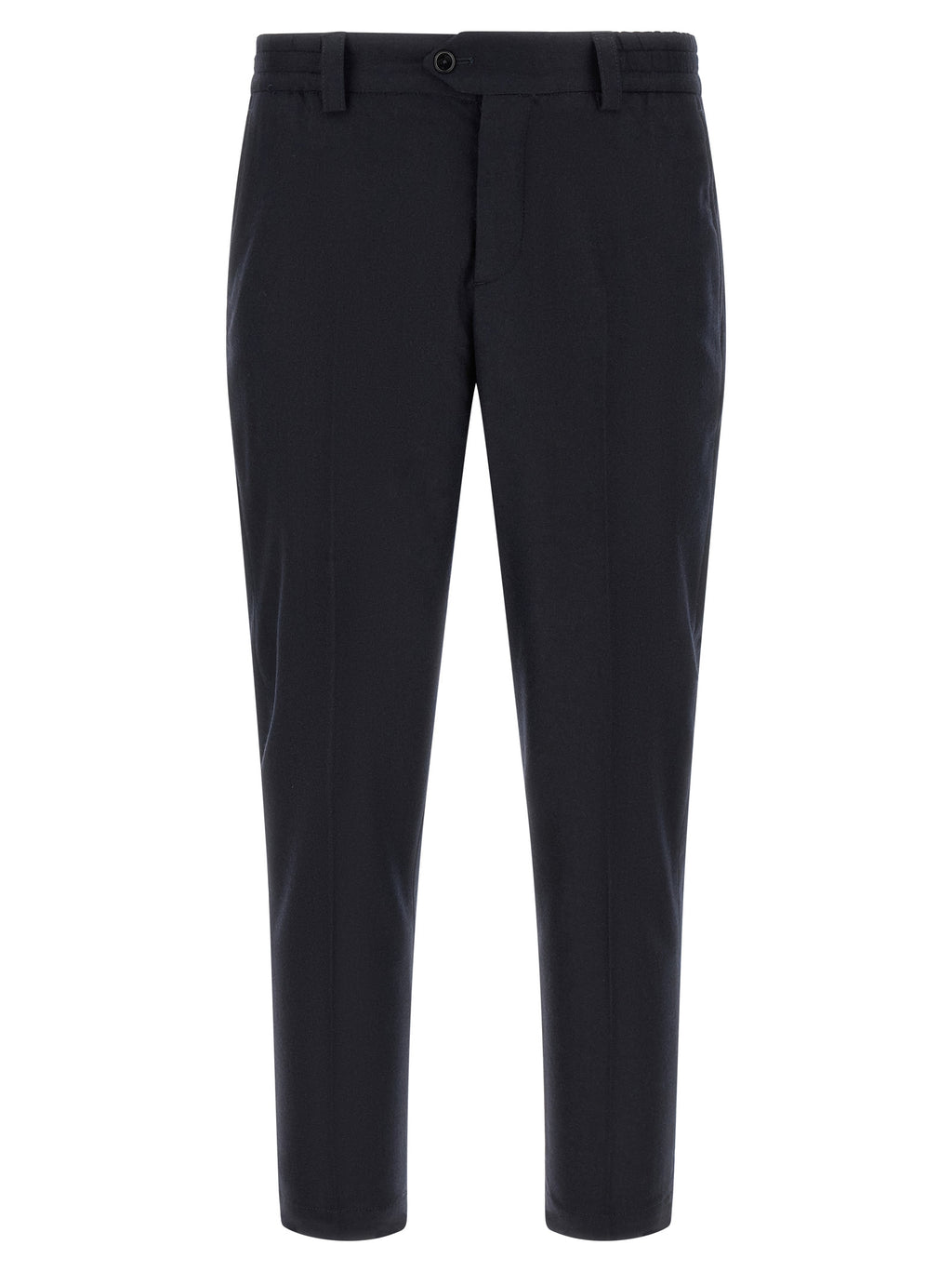 Black Virgin Wool Casual Pants