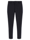 Black Virgin Wool Casual Pants