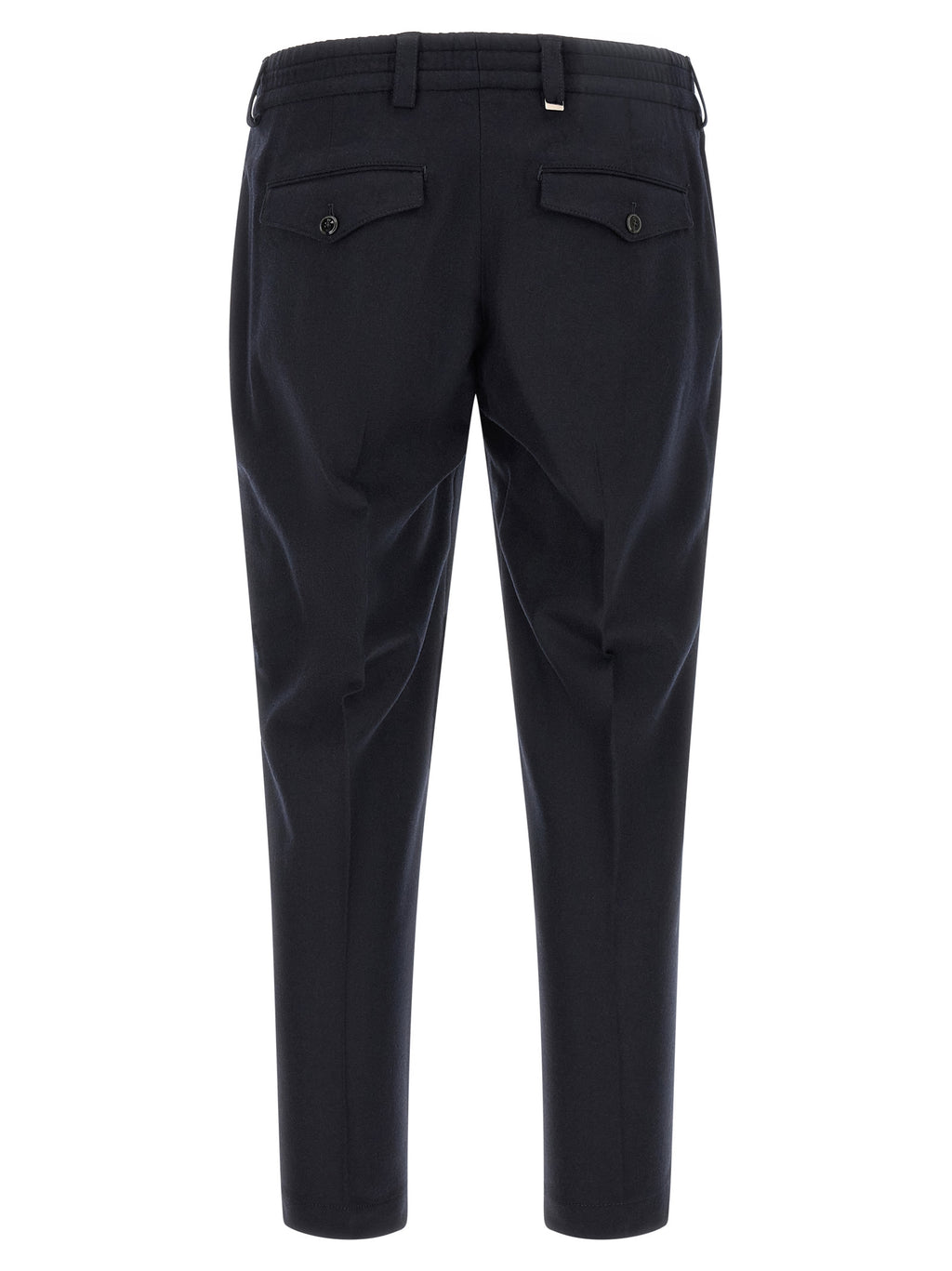 Black Virgin Wool Casual Pants